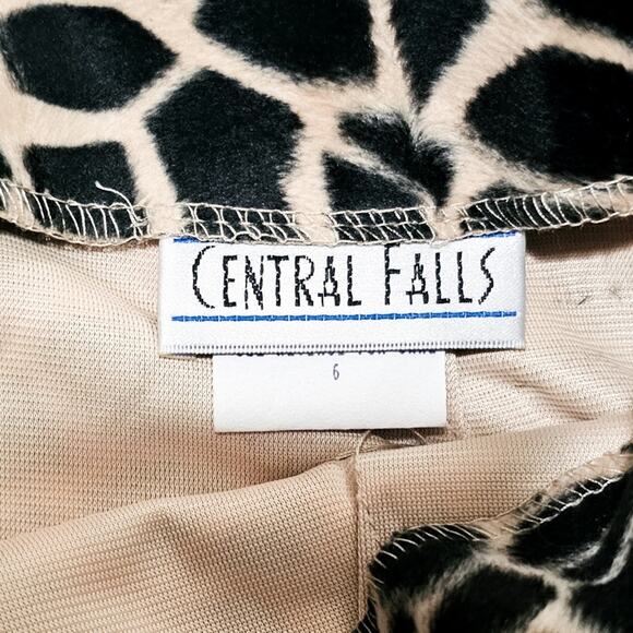 Central Falls faux fur giraffe fuzzy pencil skirt size 6 - Picture 6 of 10
